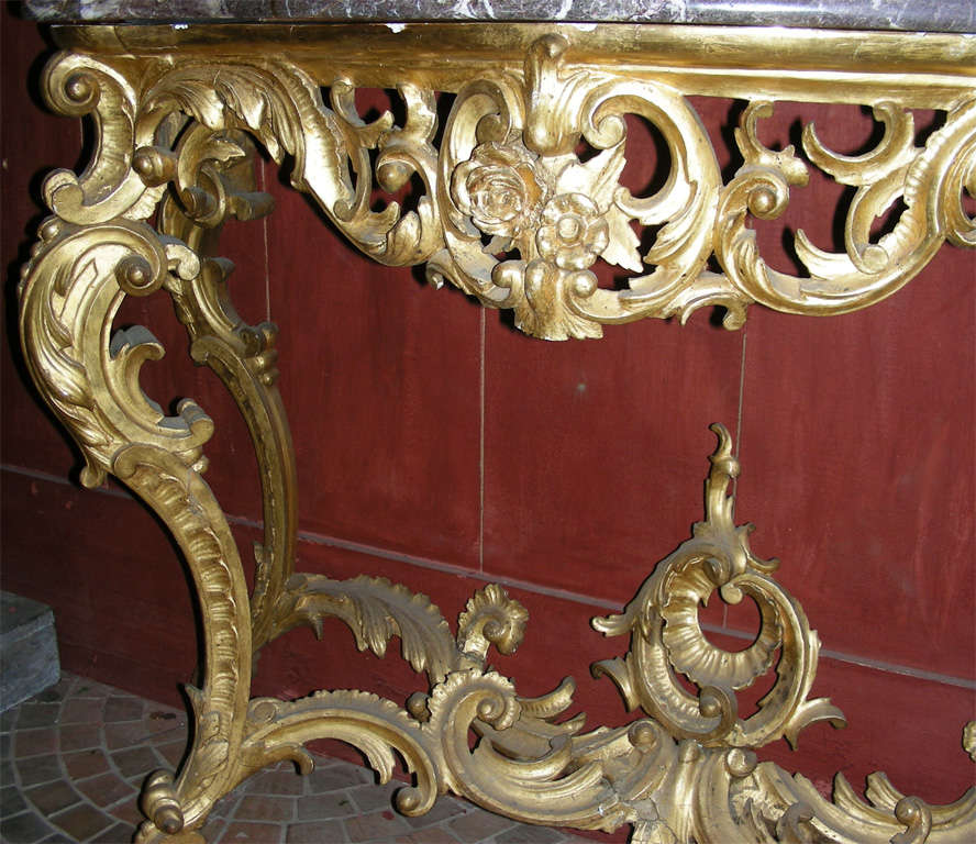  Venetian Baroque Style Console Table For Sale 1