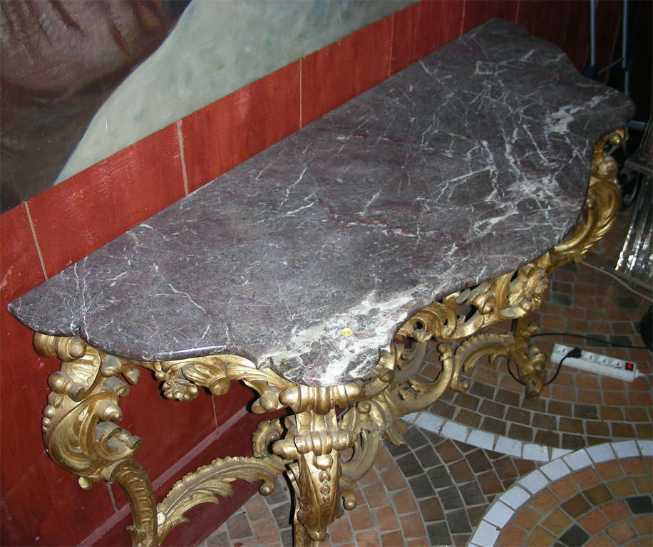  Venetian Baroque Style Console Table For Sale 3