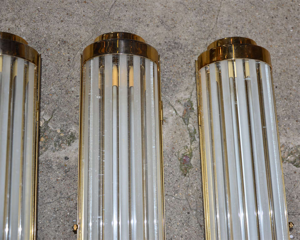 Mid-20th Century Eight 1950s Sconces in the Style of Genet et Michon For Sale