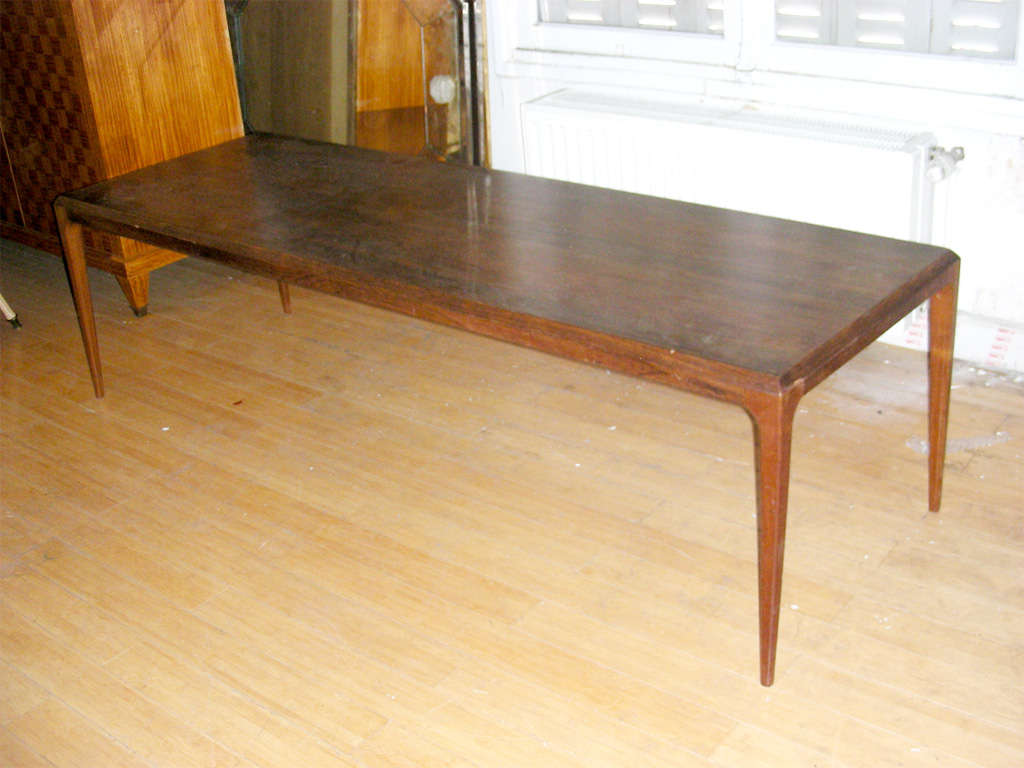 Johannes Andersen Very Long Coffee Table in Rosewood