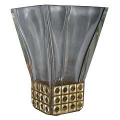 Jean Luce - Transparent Geometric Glass Vase 