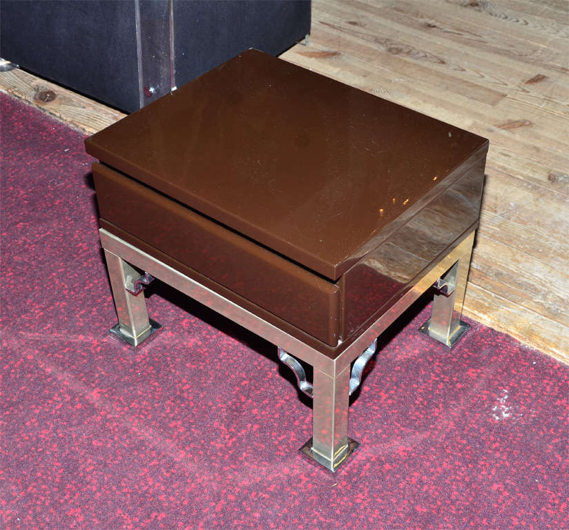 Metal Two 1970s End Tables For Sale