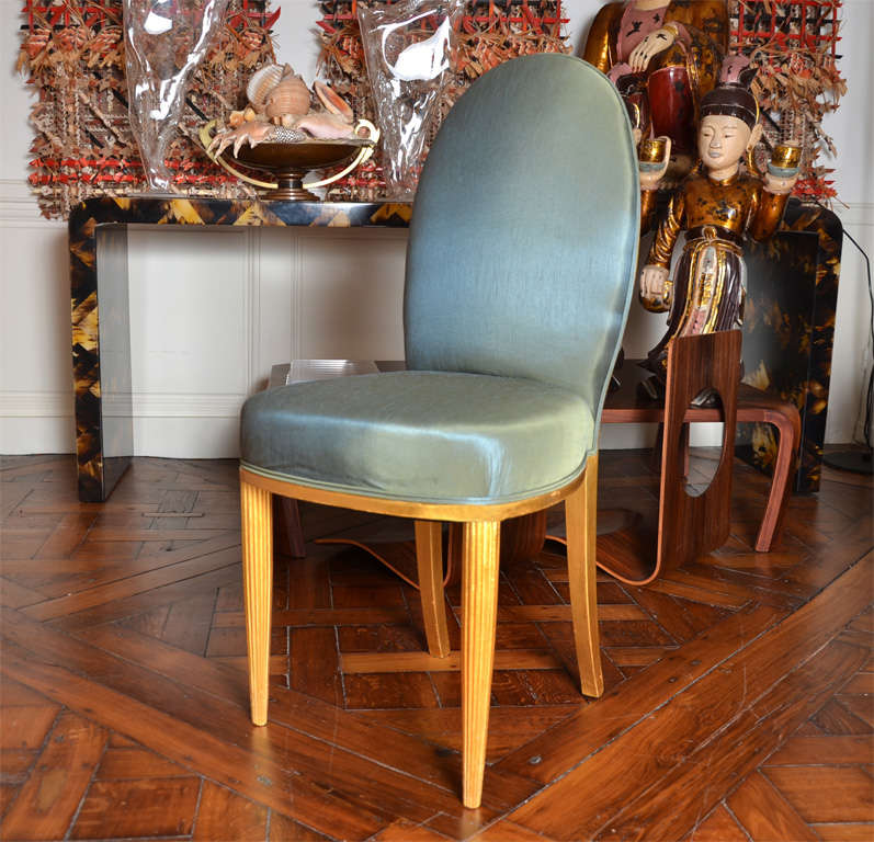 Pair Of Art Deco Side Chairs Manner Of Jules Leleu In Excellent Condition In Paris, ile de france