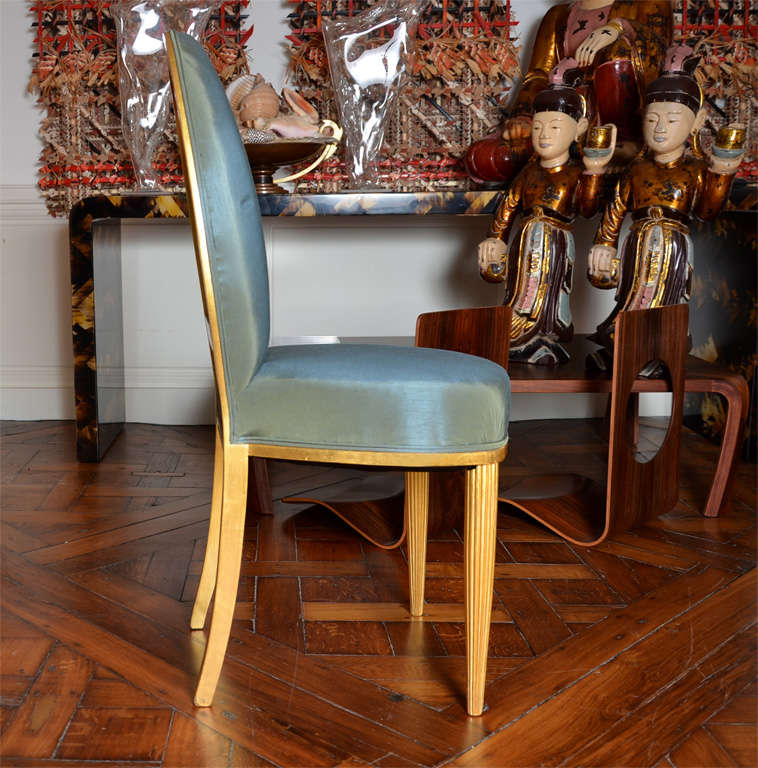 Pair Of Art Deco Side Chairs Manner Of Jules Leleu 1