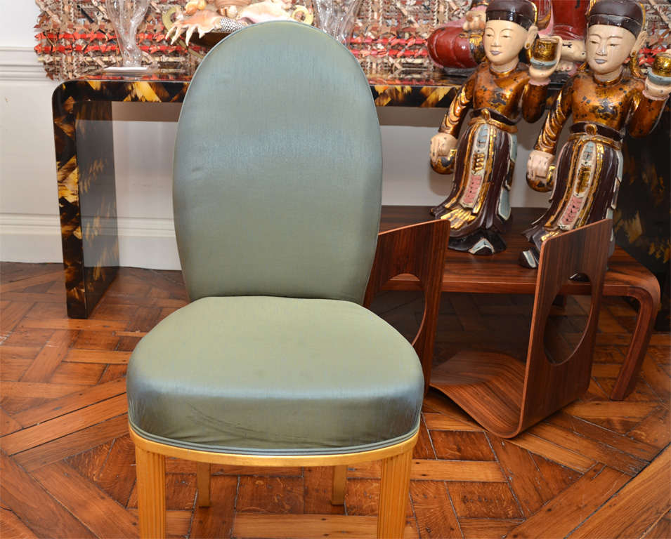 Pair Of Art Deco Side Chairs Manner Of Jules Leleu 3