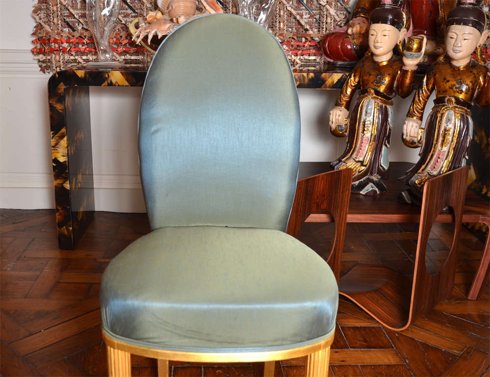 Pair Of Art Deco Side Chairs Manner Of Jules Leleu 5