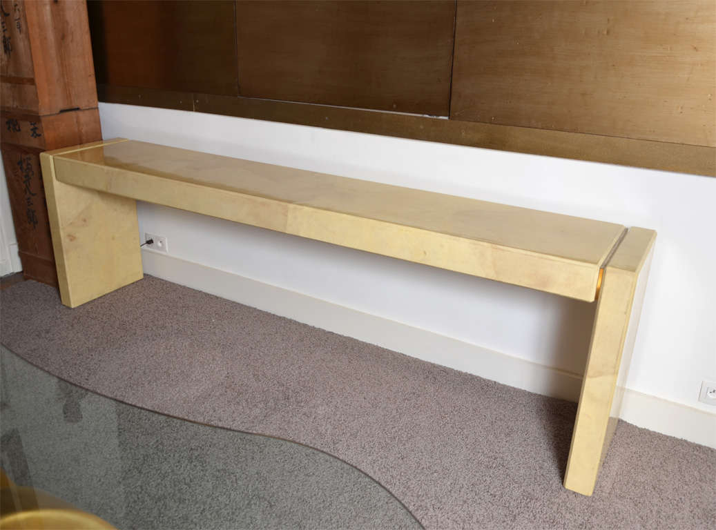 Circa 1970 Massive Parchment Console
