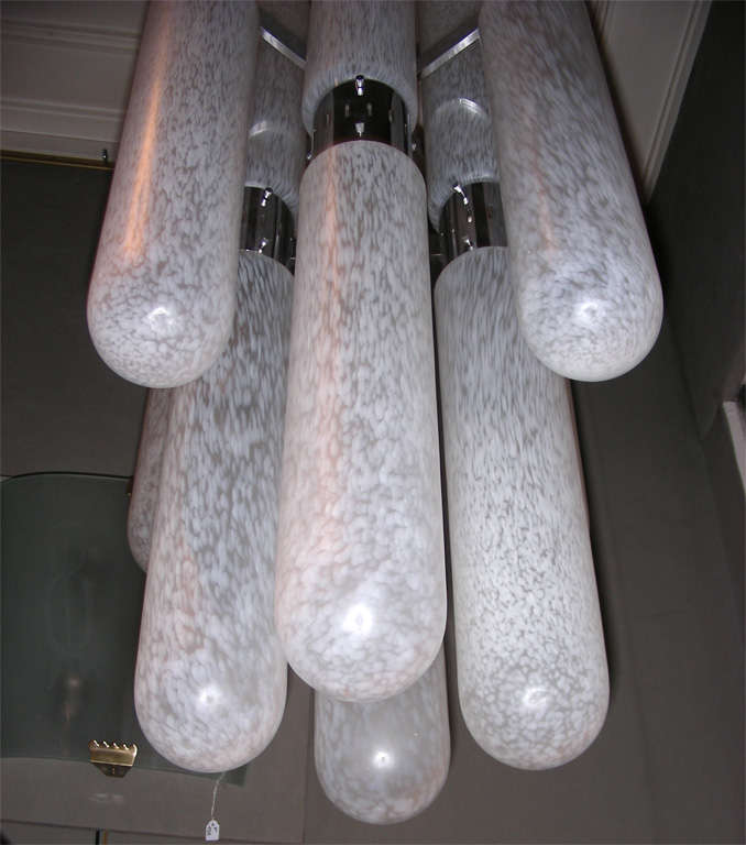 1960s Murano Glass Chandelier by Aldo Nason for Mazzega, A pair Available For Sale 1