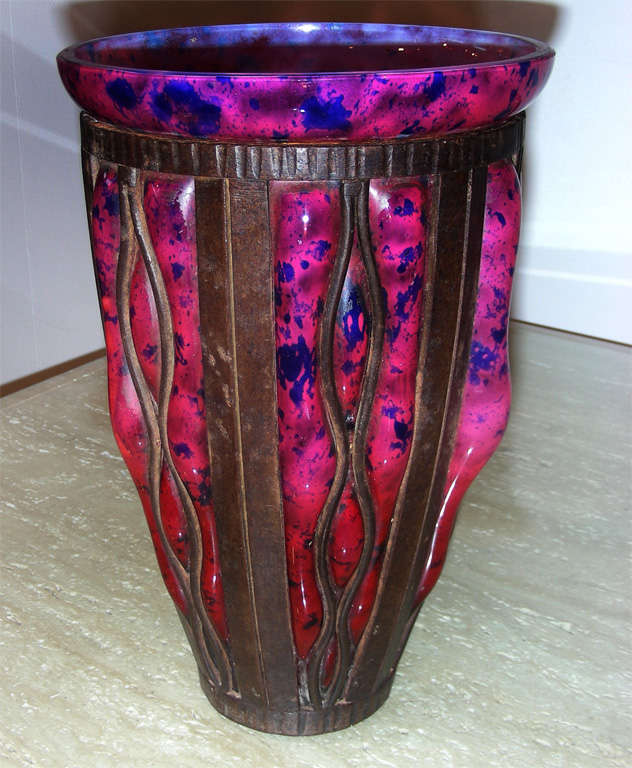 20th Century 1915 Circa Vase by Louis Majorelle for Daum For Sale