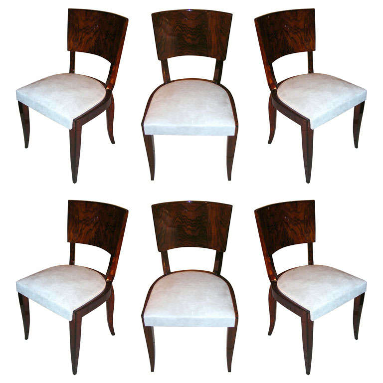 Six 1930s Japanese Chairs in Japanese Wood Called Tamo at 1stdibs
