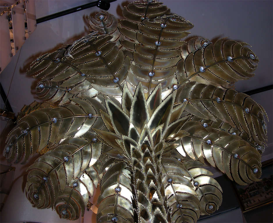1970s Palm-Tree Floor Lamp Attributed to Maison Jansen 3