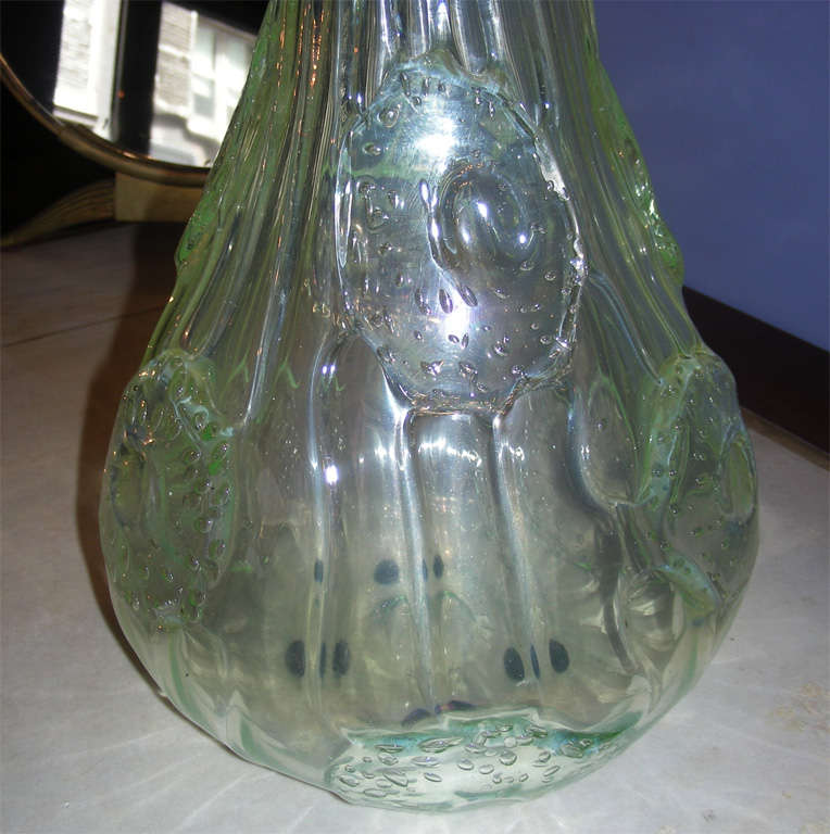 Mid-20th Century Handsome 1940s Blown Glass Vase by Ercole Barovier For Sale