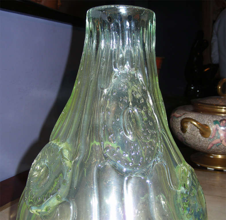 Handsome 1940s Blown Glass Vase by Ercole Barovier For Sale 1