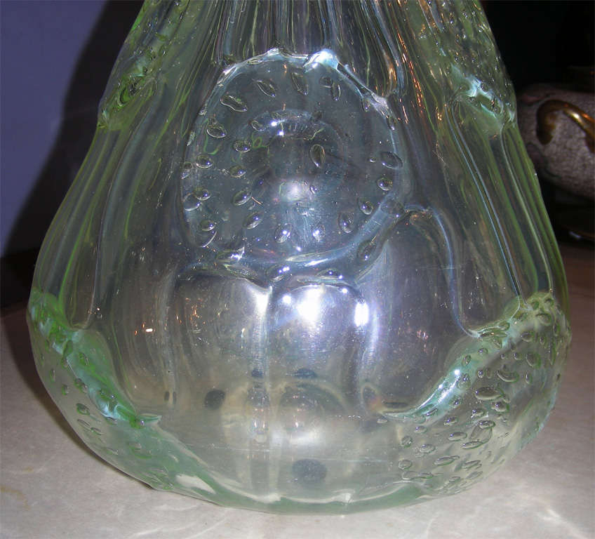 Handsome 1940s Blown Glass Vase by Ercole Barovier For Sale 2