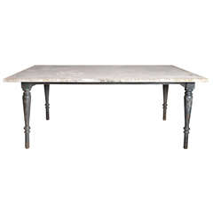 Orangerie Console In Cast Iron And Marble Top