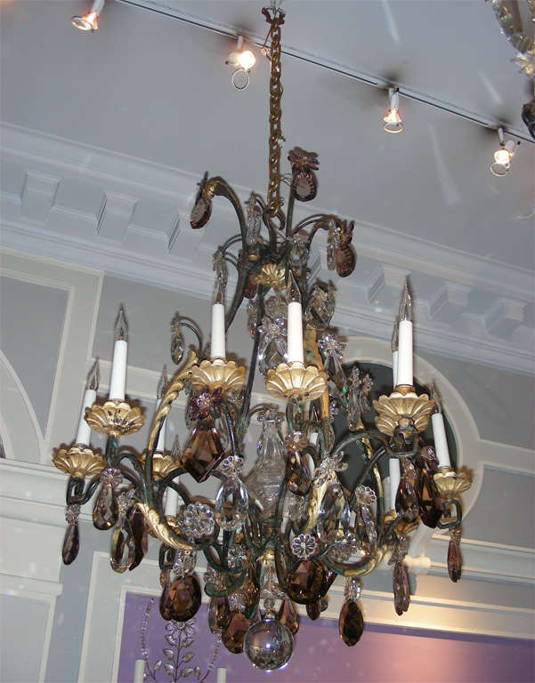 French 1920-1930 Chandelier Attributed to Maison Bagues For Sale