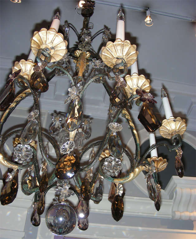 1920-1930 Chandelier Attributed to Maison Bagues For Sale 1