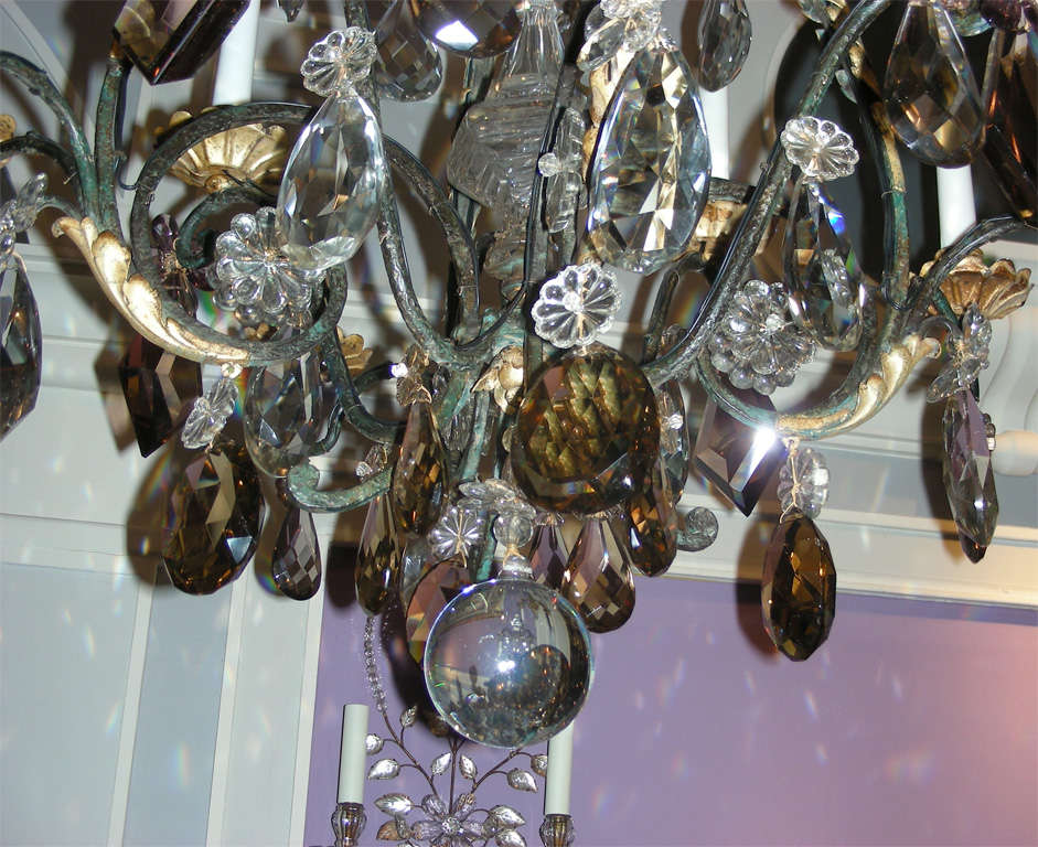 1920-1930 Chandelier Attributed to Maison Bagues For Sale 4