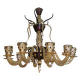 Unique chandelier signed by O. Gagnere for Veronese .