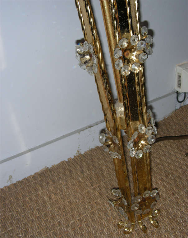 Half moon console with light. 3