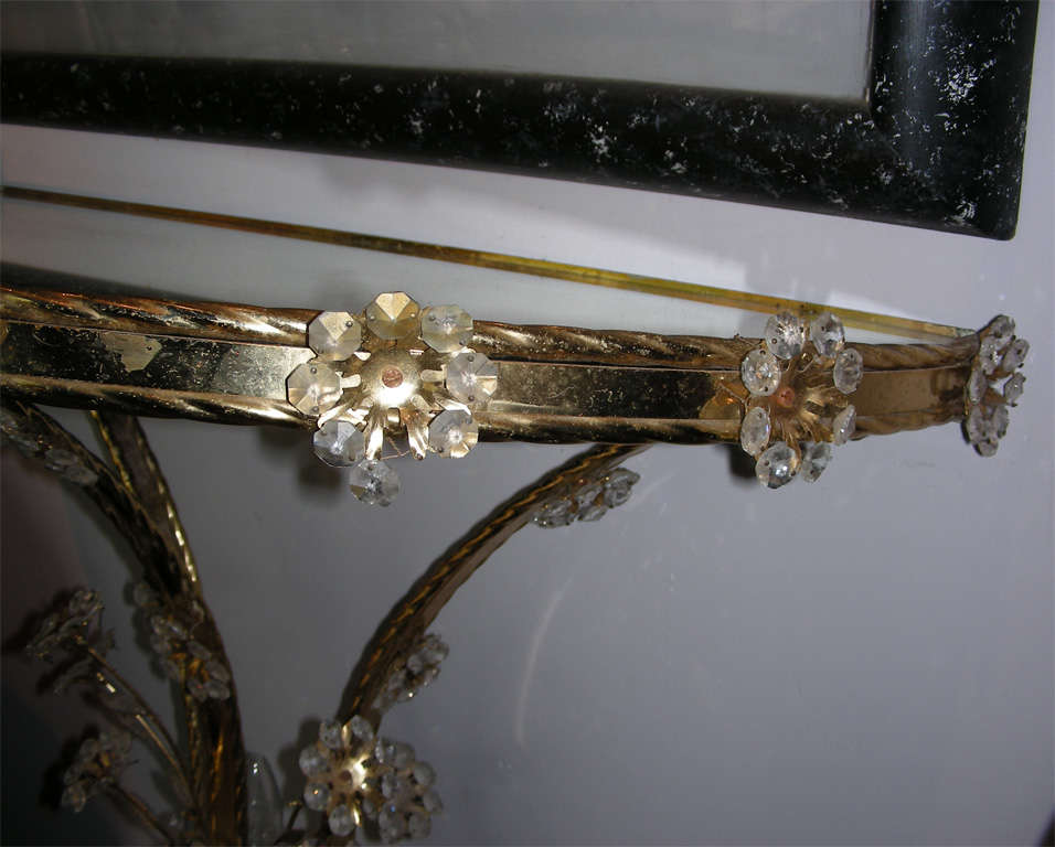 Half moon console with light. 5