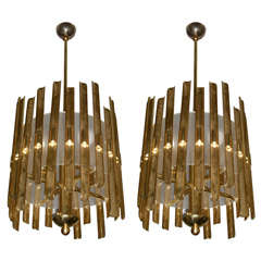 Two 1980s Chandeliers Attributed To Van Heeck