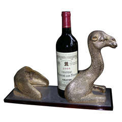 Handsome 1970s Bottle Holder Attributed to Romeo