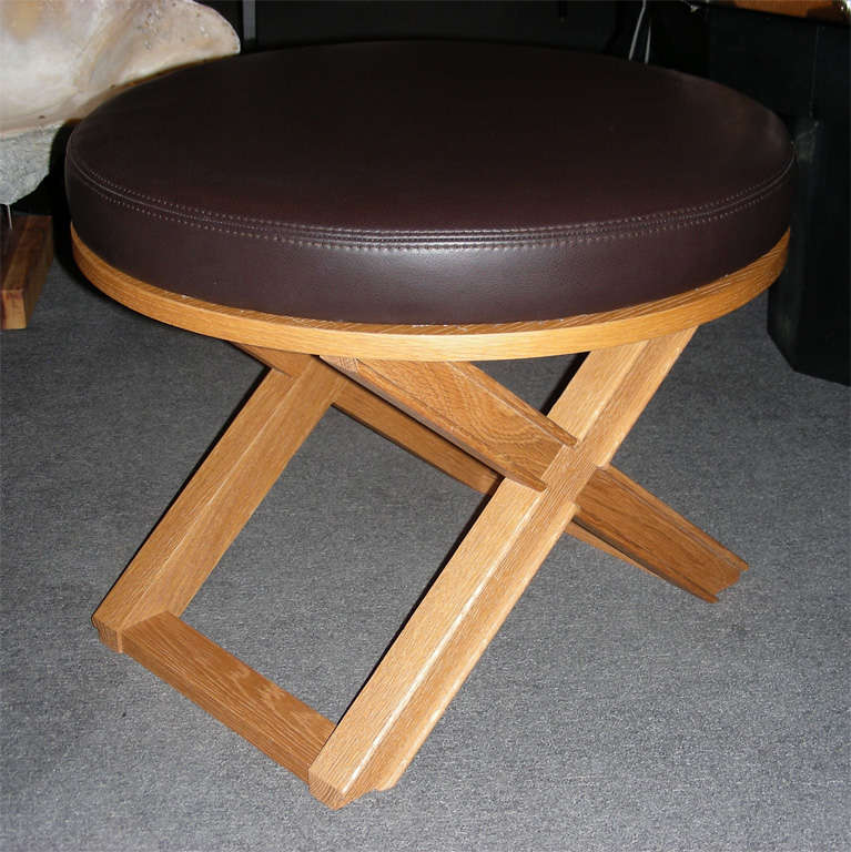 French Four End of 20th Century Stools by J.-M. Frank and A. Chanaux For Sale