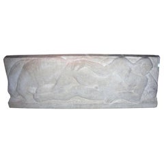 1940-1950 Carved Stone Low Relief Signed by Joseph Rivière