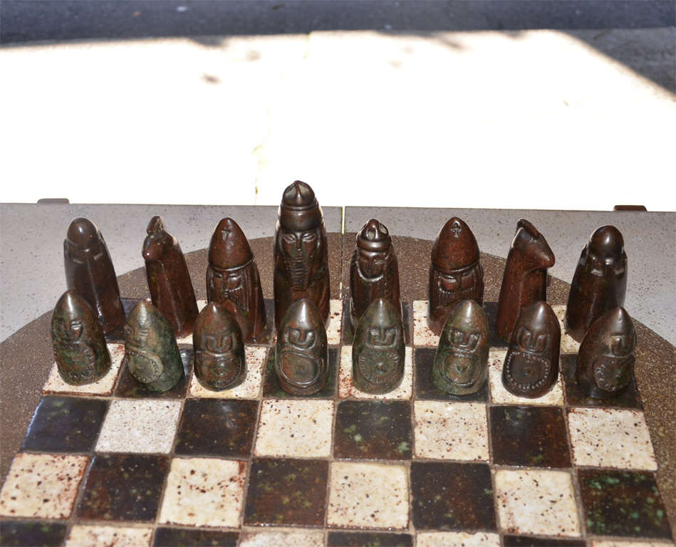 1960s Chess Game by Andree Hirlet-Albrieux In Excellent Condition For Sale In Saint Ouen, FR