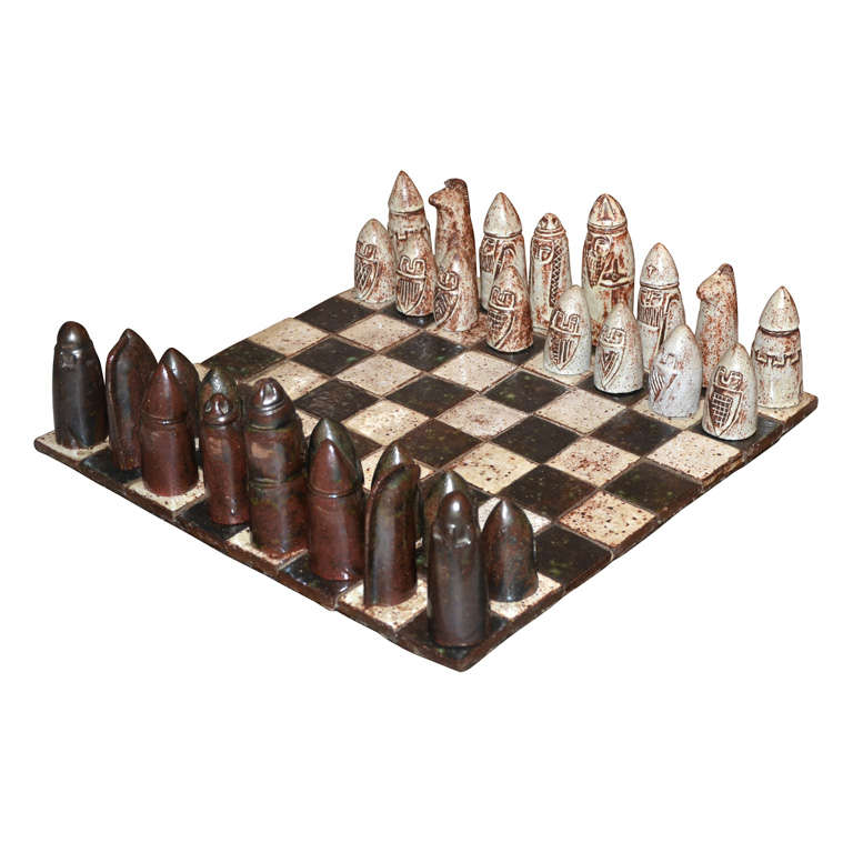 1960s Chess Game by Andree Hirlet-Albrieux For Sale