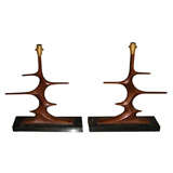 Pair of Bronze Table Lamps by VAN HEECK