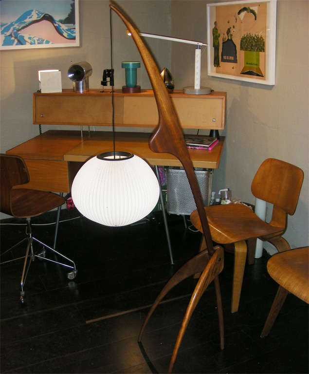 French 1960s Praying Mantis Floor Lamp Edited by Rispal For Sale
