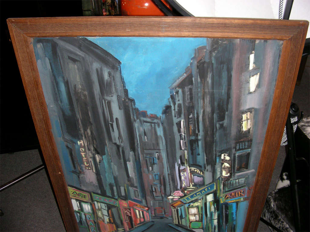 Street View francesa de 1978 pintada por Claude Candela Francés en venta