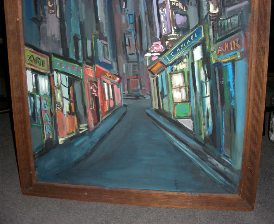 Street View francesa de 1978 pintada por Claude Candela finales del siglo XX en venta