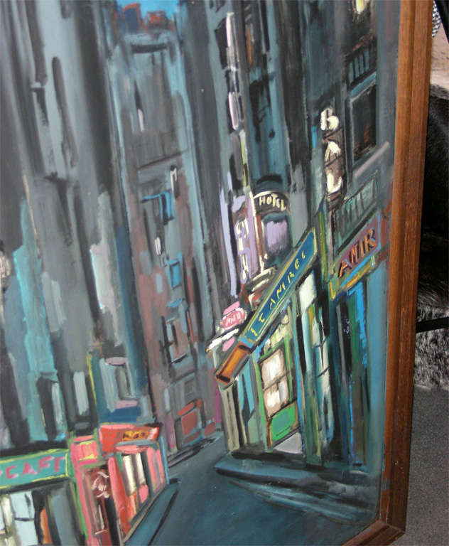 Street View francesa de 1978 pintada por Claude Candela Pintura en venta