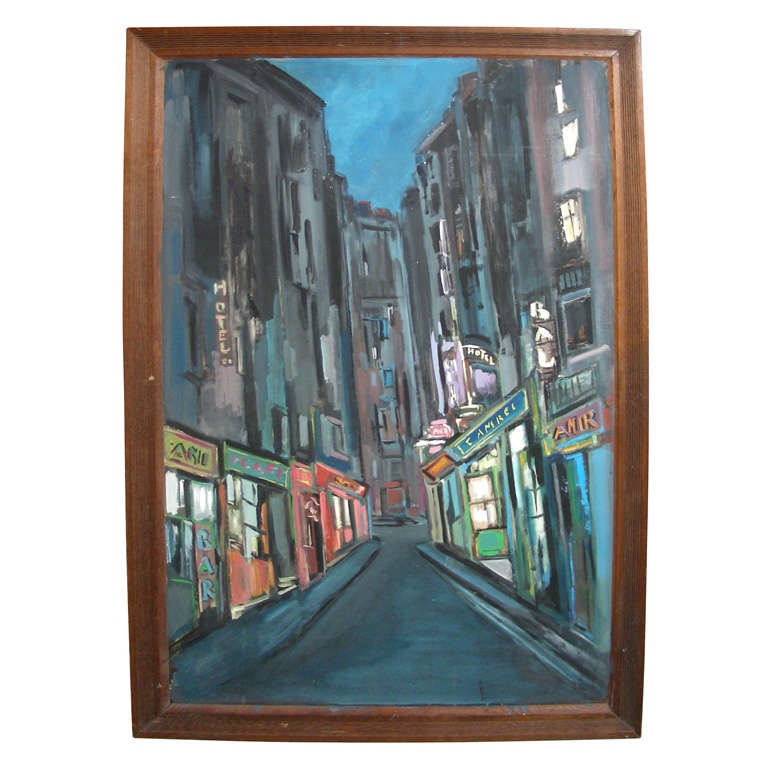 Street View francesa de 1978 pintada por Claude Candela en venta