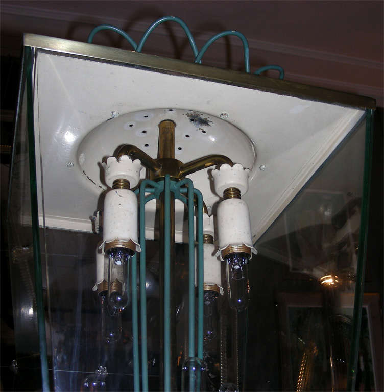 Glass Italian 1940s Floor Lamp For Sale