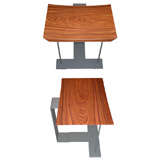 Two End of 20th Century "T 1927" Stools by Pierre Chareau