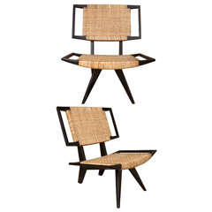 Pair of Low Chairs by Paul Laszlo