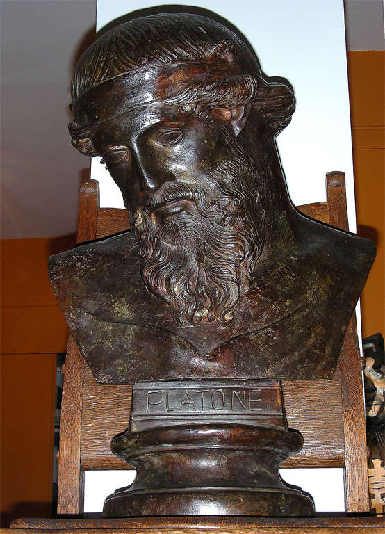 A beautiful bronze bust of Plato In Excellent Condition In Paris, Ile-de-France