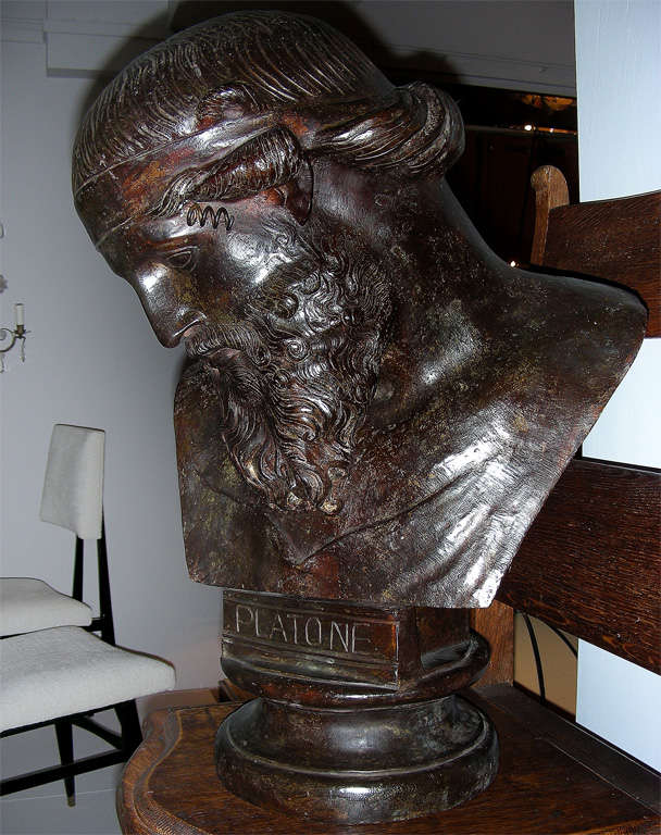 A beautiful bronze bust of Plato 2