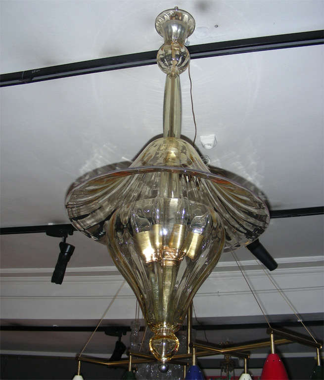 Italian 1960s Murano Glass Lantern by Venini For Sale