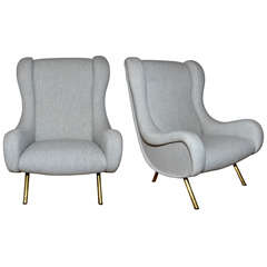 Two 1950s "Senior" Armchairs by Marco Zanuso