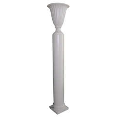 lighting column in white ceramic