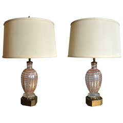 Pair of 1950
s Murano Glass by Ercole Barovier