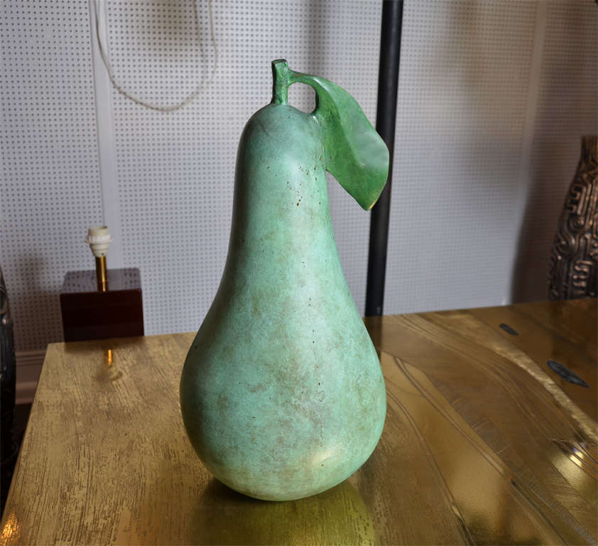 Huge Pear & Sweet Pepper Sculpture By Artus Bertrand In Excellent Condition For Sale In Bois-Colombes, FR