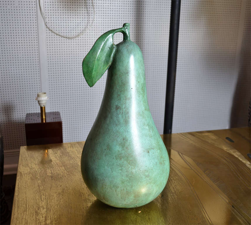 Bronze Huge Pear & Sweet Pepper Sculpture By Artus Bertrand For Sale