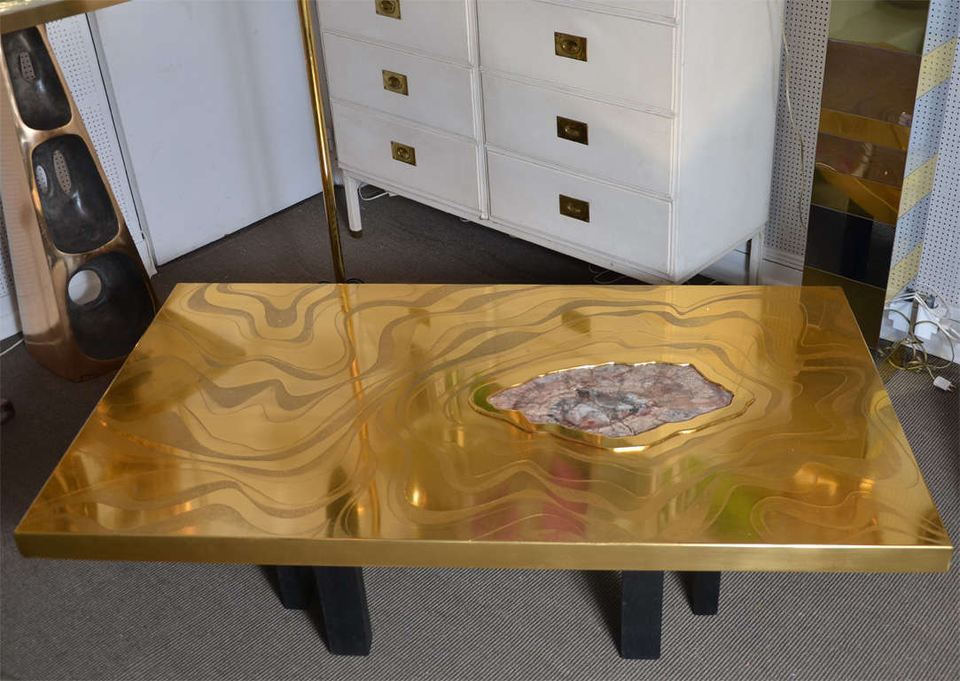 One of a kind low table by willy Daro (signed )