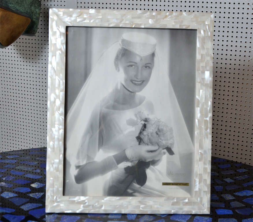 Beautiful Picture Frame in Mother of Pearl at 1stDibs
